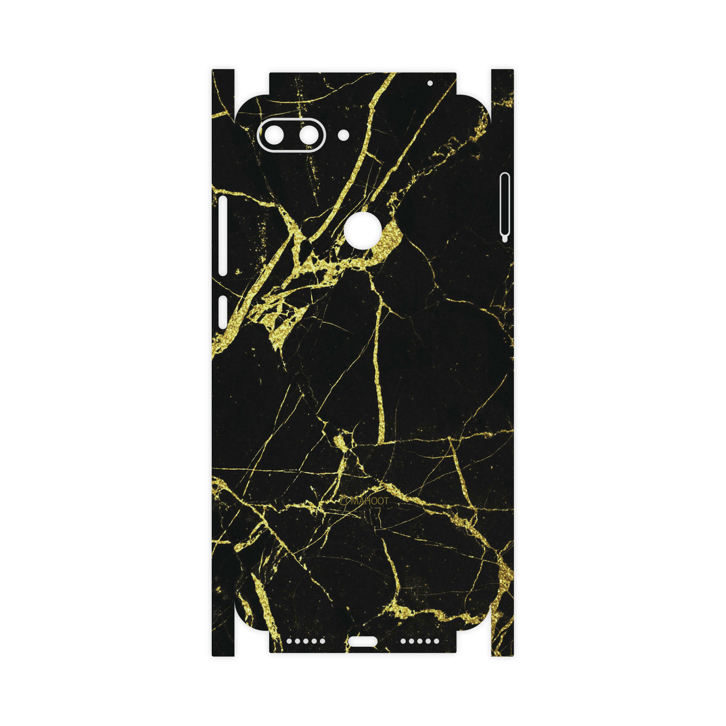 برچسب پوششی ماهوت مدل Graphite-Gold-Marble-FullSkin مناسب برای گوشی موبایل شیائومی MI 8 Lite