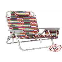 صندلی کمپ چند رنگ Single Beach Star Aluminum 5 Positon Bages Cooling قابل حمل ساحلی 4 کیلوگرم فانکی چیز Funky Chairs
