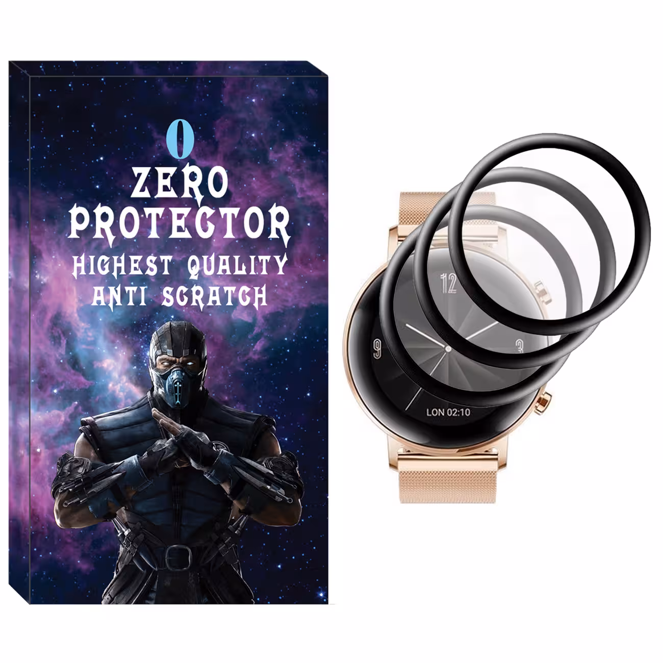محافظ صفحه نمایش نانو زیرو مدل NZO مناسب برای ساعت هوشمند هوآوی Watch GT 2 42mm بسته سه عددی