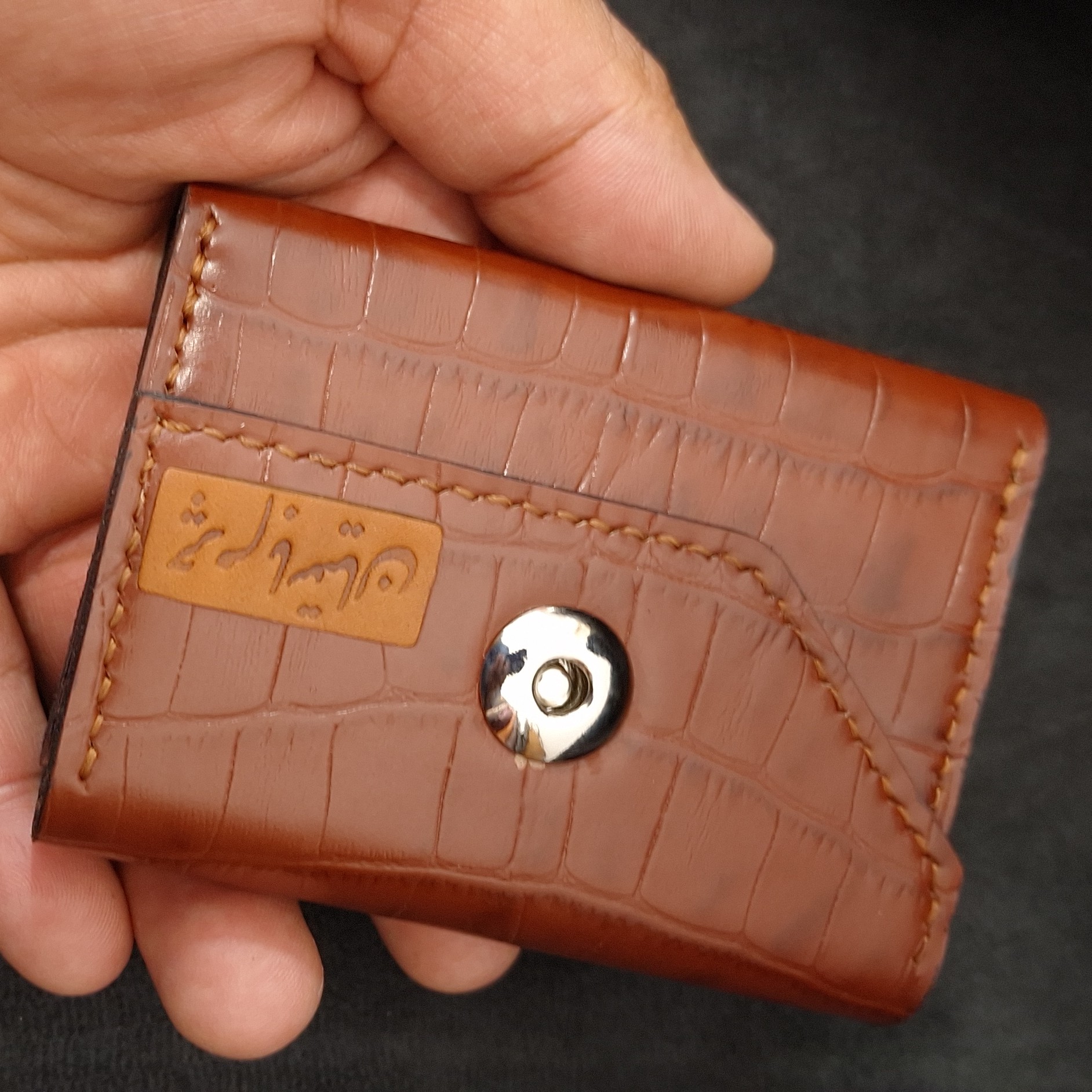 کیف جاکارتی چرم طبیعی و دست دوز