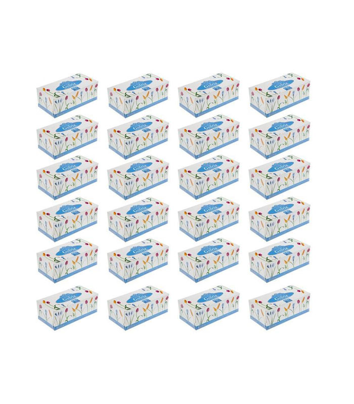 دستمال کاغذی 100 برگ گلریز مدل لاله بسته 24 عددی