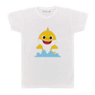 تی شرت بچگانه پرمانه طرح بیبی شارک کد pmt.256