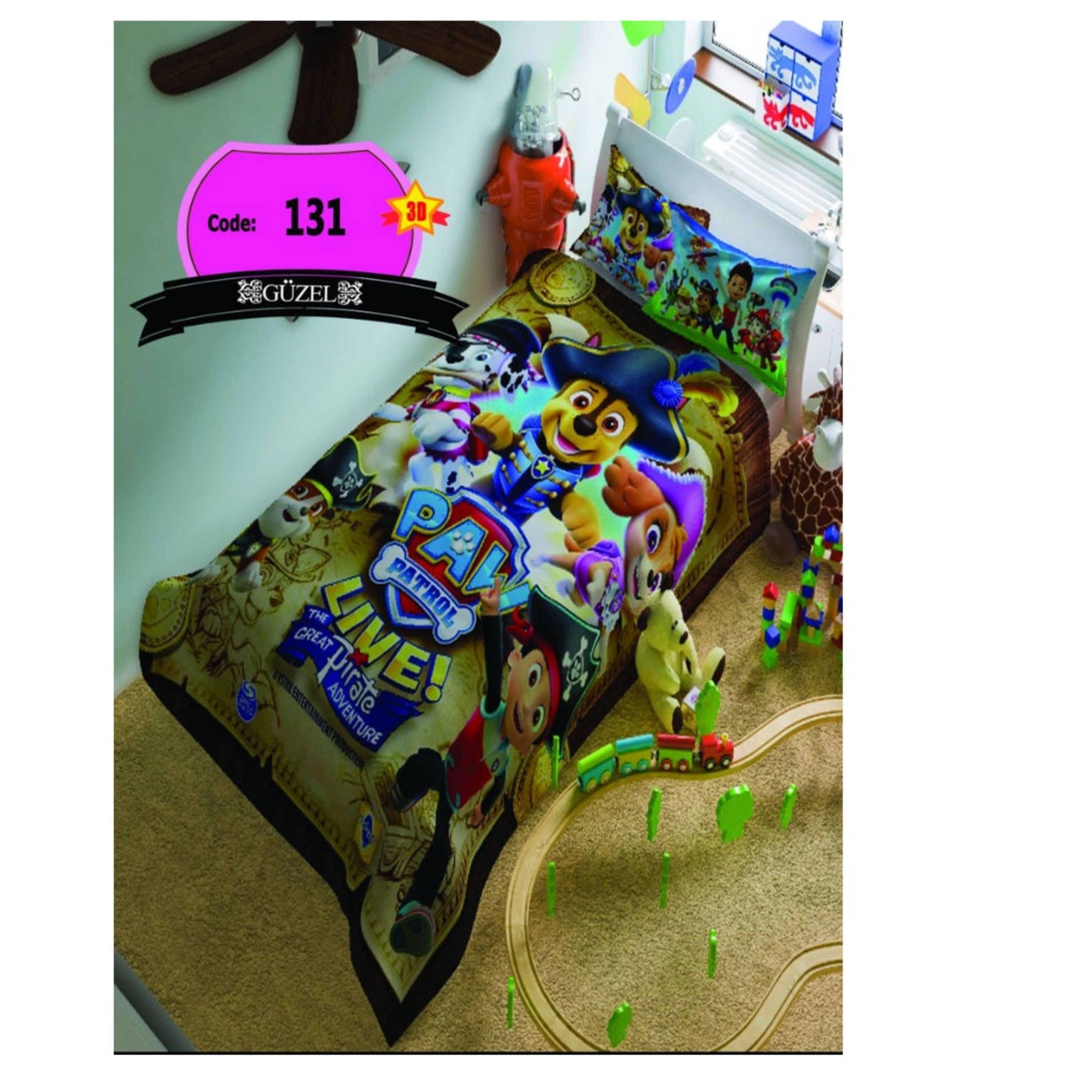 روتختی تک نفره سه بعدی برند گوزل -5 تکه -کد442