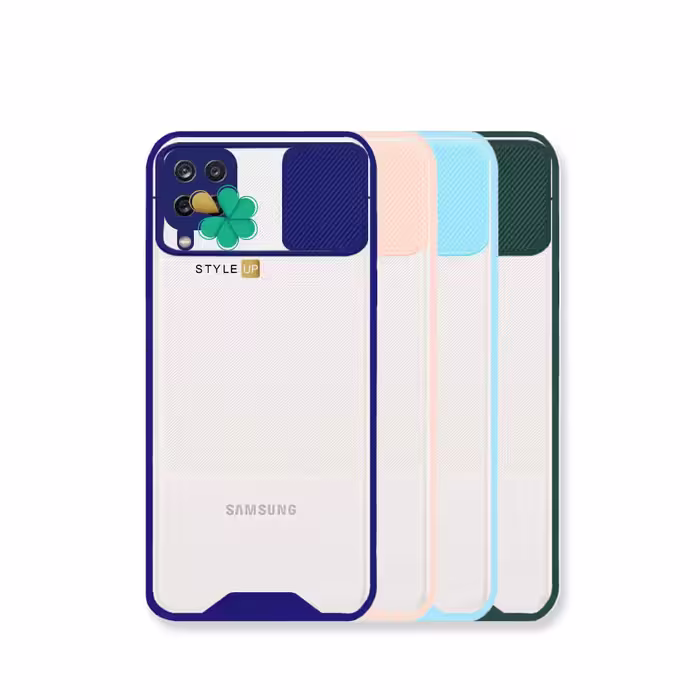 قاب گوشی سامسونگ Samsung A42 5G مدل پشت شفاف محافظ لنزدار کشویی