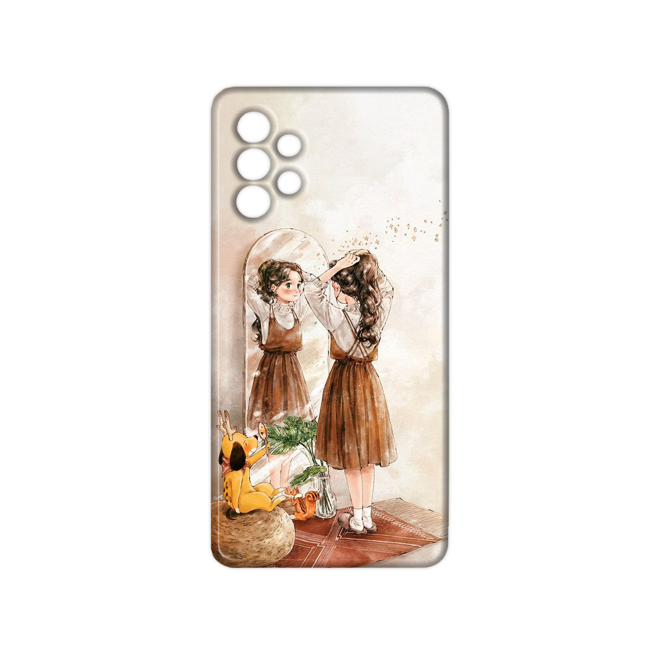 کاور مدل دخترانه کد 185 مناسب برای گوشی موبایل سامسونگ galaxy A52