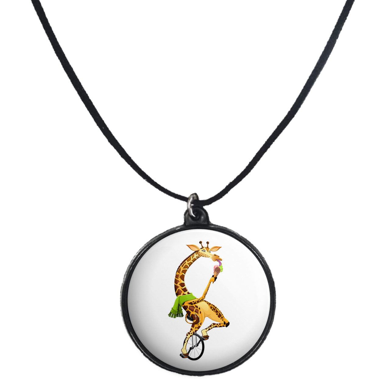 گردنبند پرمانه طرح زرافه بامزه کد pmb.32060 مدل دو طرفه