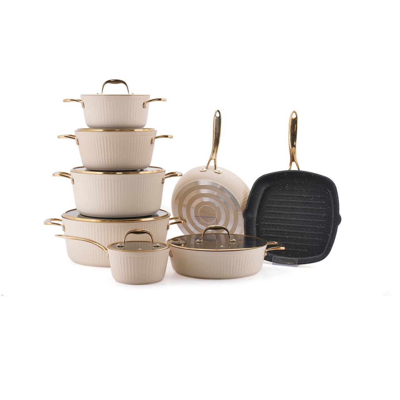 سرویس قابلمه 14 پارچه kzp طرح آلما