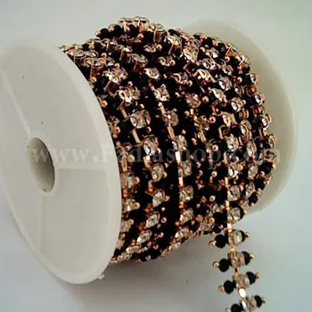 نوار سنگ مرواریدی ریز طلایی مشکی