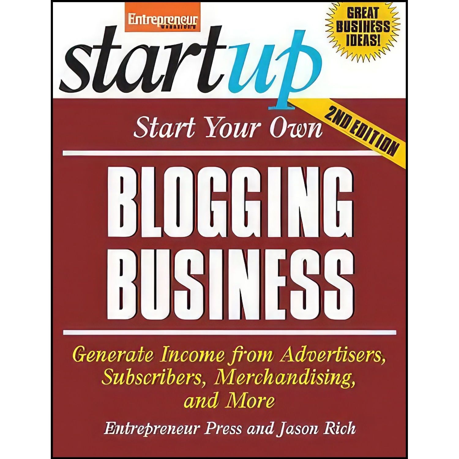 کتاب زبان اصلی Start Your Own Blogging Business اثر Entrepreneur Press