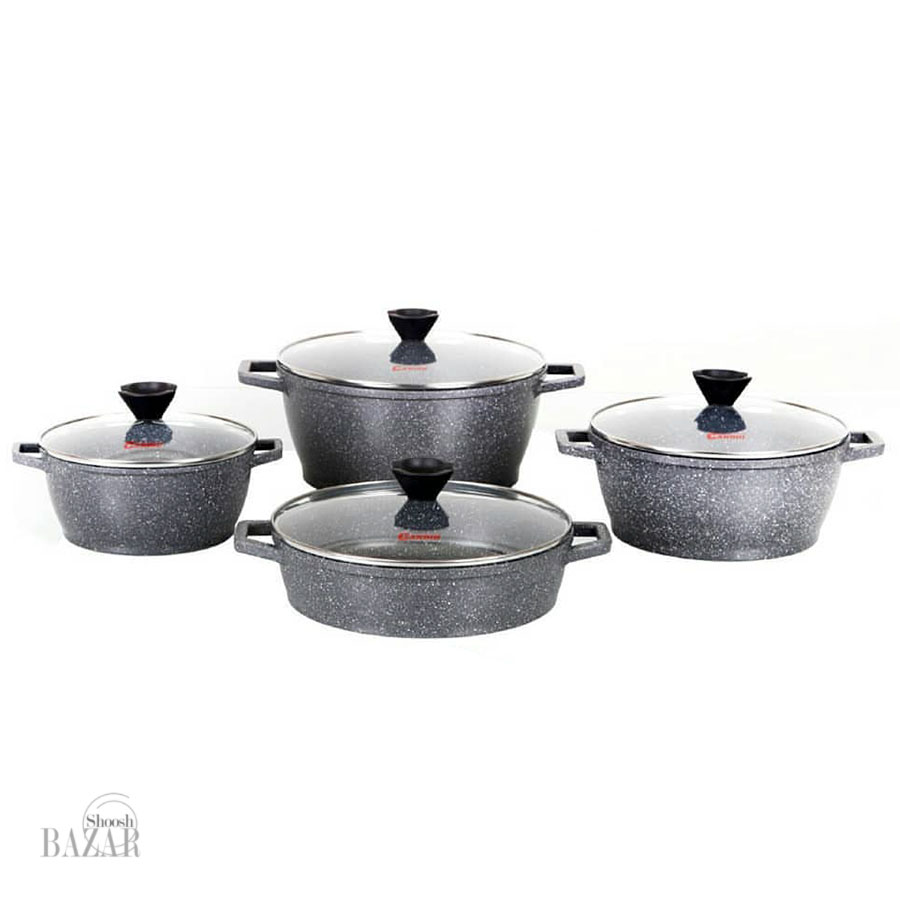 سرویس قابلمه 8 پارچه کاندید مدل ورونا رنگ خاکستری