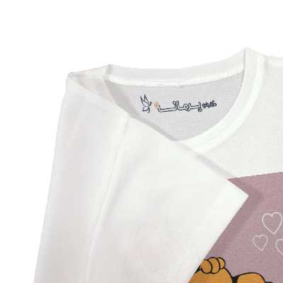 تی شرت آستین کوتاه بچگانه پرمانه طرح گارفیلد کد pmt.7665