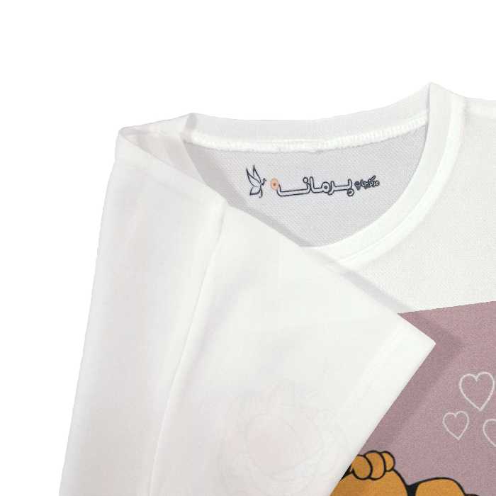 تی شرت آستین کوتاه بچگانه پرمانه طرح گارفیلد کد pmt.7665