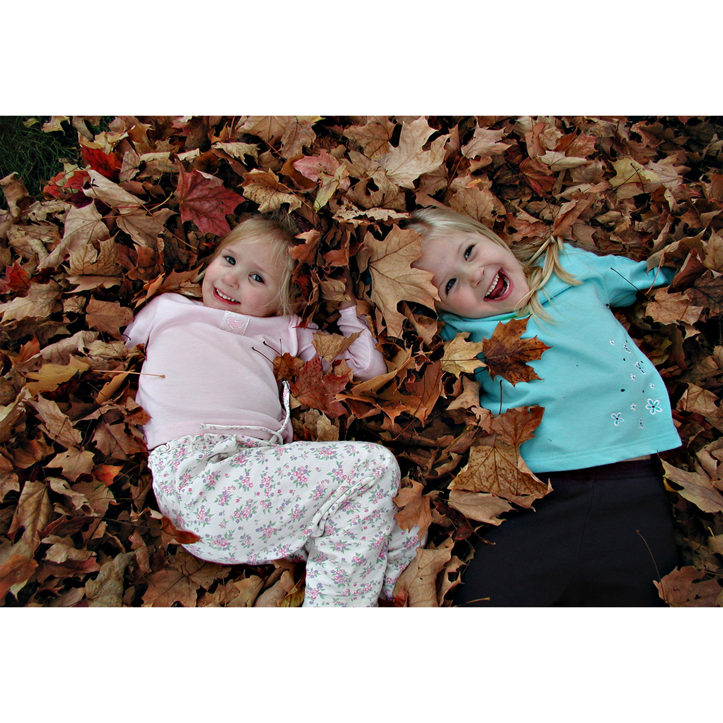 تابلو شاسی مدل دختر بچه و برگ پاییزی T7225