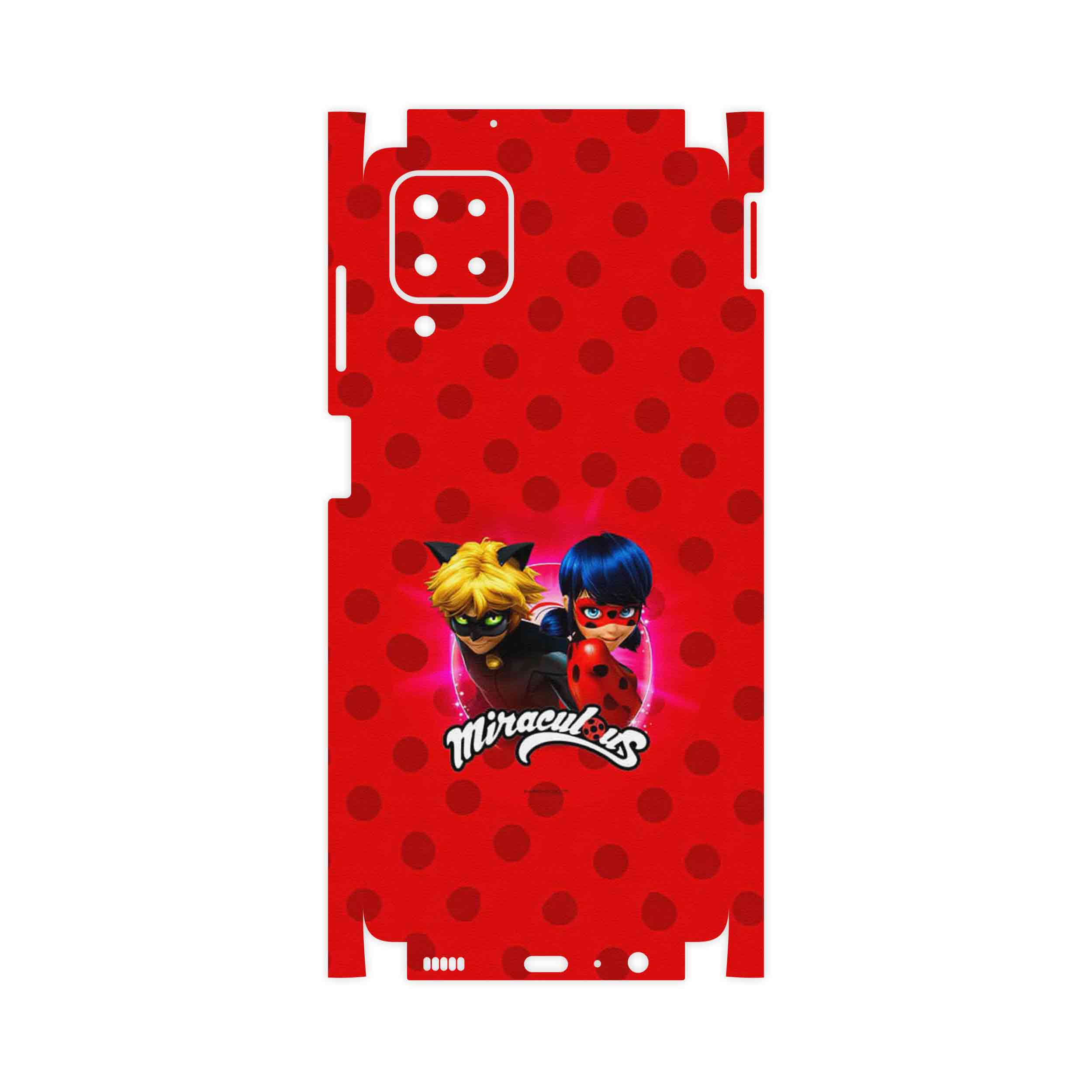 برچسب پوششی ماهوت مدل Ladybug and Cat Noir-FullSkin مناسب برای گوشی موبایل سامسونگ Galaxy F12