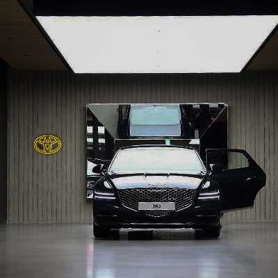 چراغ دیواری نئون دیزاین مدل Toyota-Logo-BL_YL