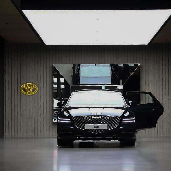 چراغ دیواری نئون دیزاین مدل Toyota-Logo-BL_YL