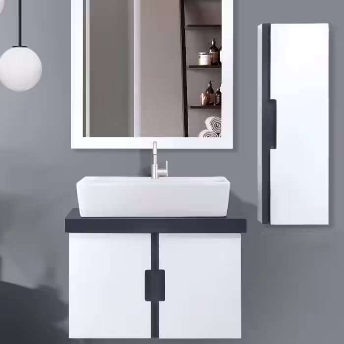 فول ست کابینتی ابعاد 60 در 40  شامل کابین آینه باکس و سنگ