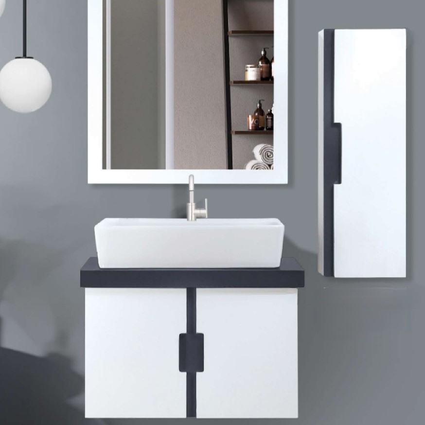 فول ست کابینتی ابعاد 60 در 40 شامل کابین آینه باکس و سنگ