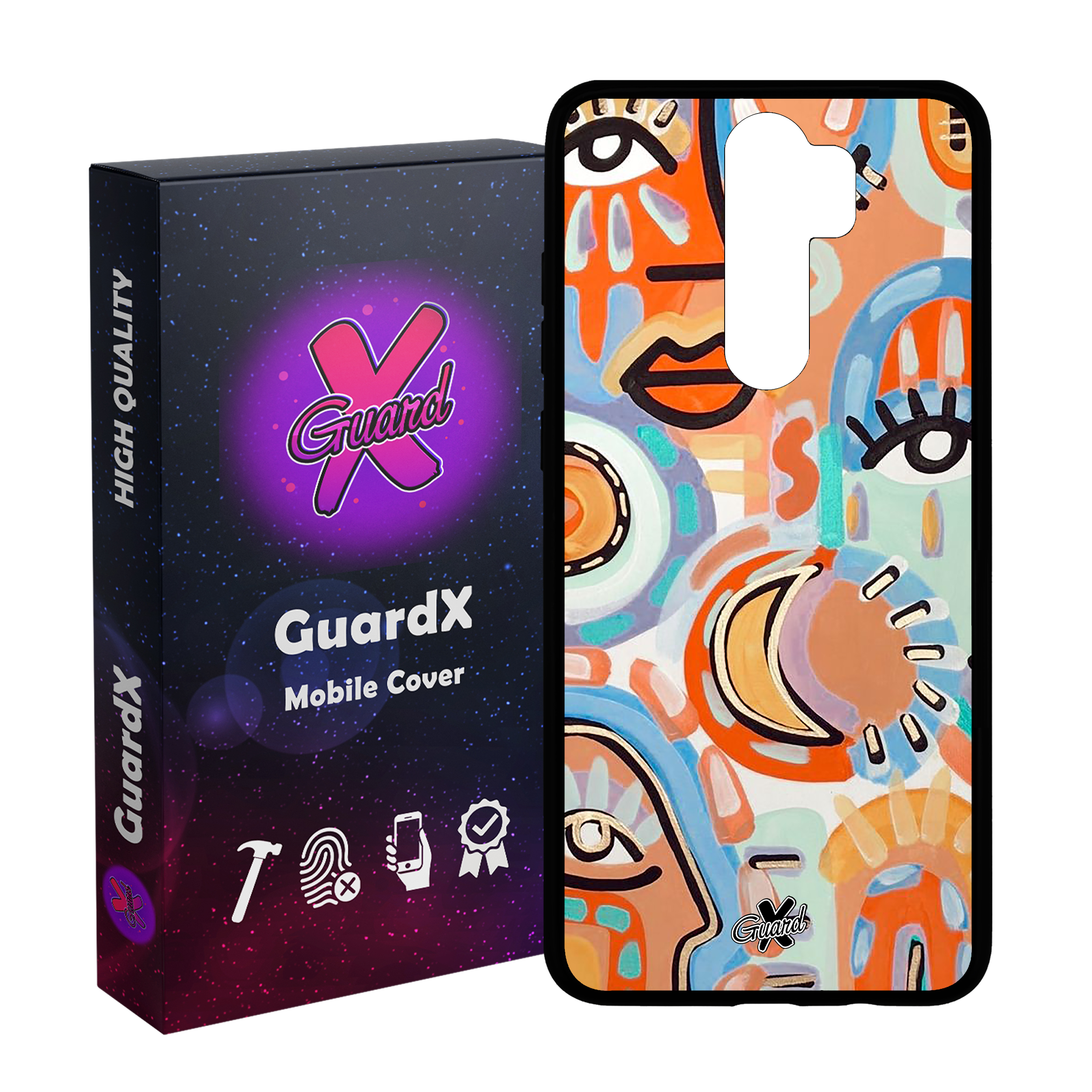 کاور گارد ایکس طرح چهره مدل Glass10431 مناسب برای گوشی موبایل شیائومی Redmi Note 8 Pro