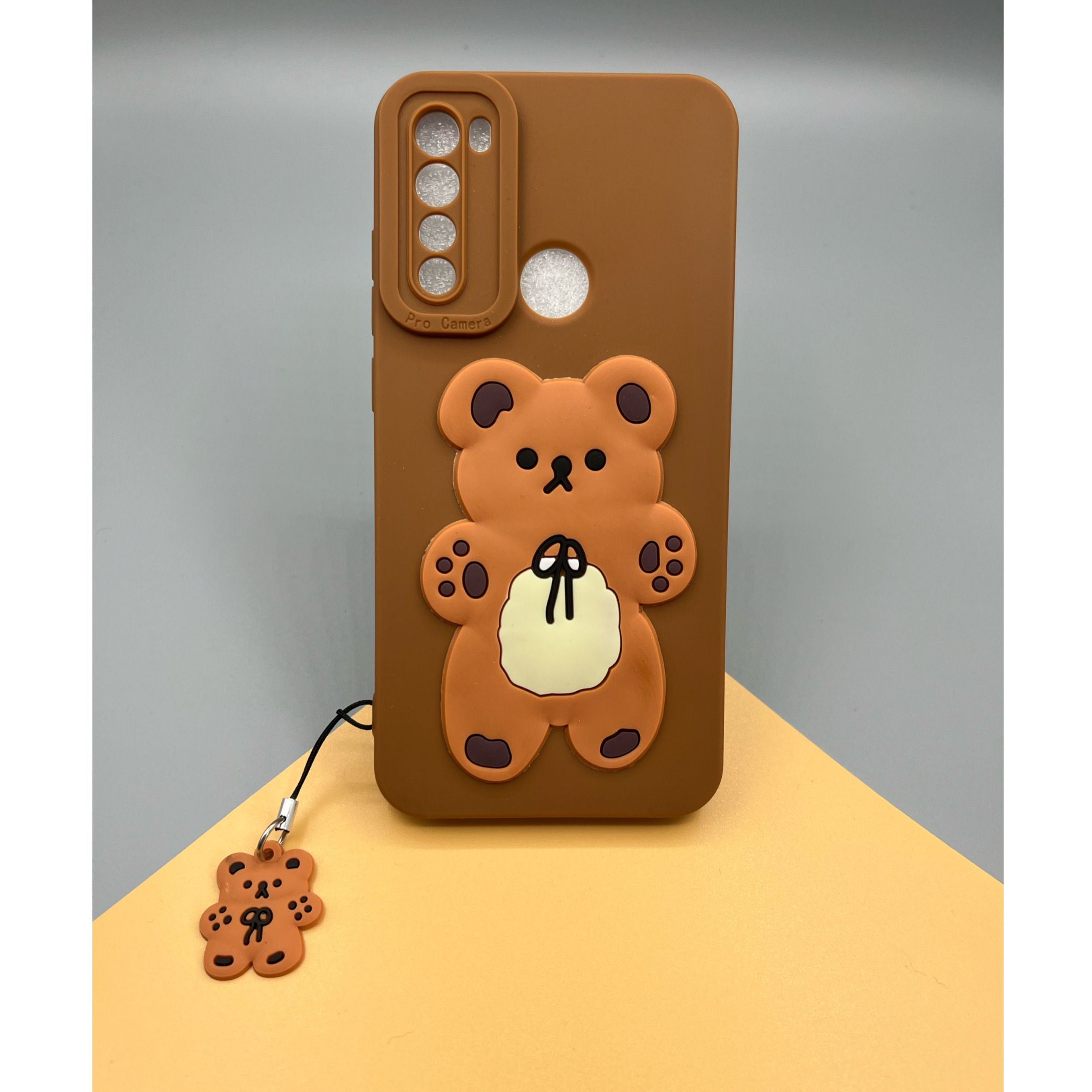 کاور مدل خرس مناسب برای گوشی موبایل شیائومی Redmi Note 8 به همراه بند