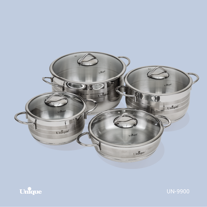 سرویس 8پارچه استیل یونیک کد محصول: UN-9900