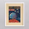 تابلو مدل دکوراتیو طرح فضا Welcome To Space کد 668