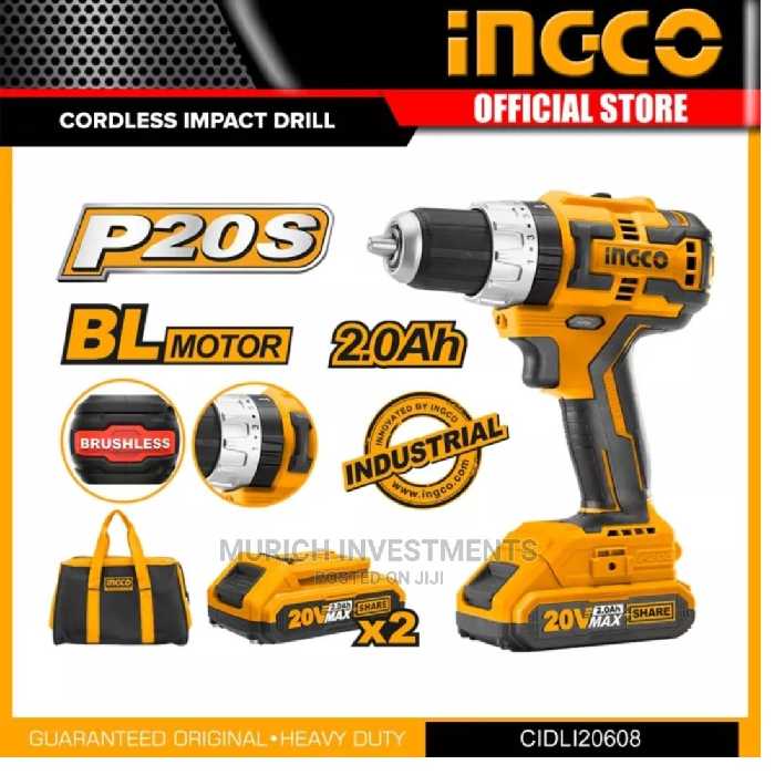 دریل پیچ گوشتی چکشی شارژی اینکو مدل  CIDLI20608-20V