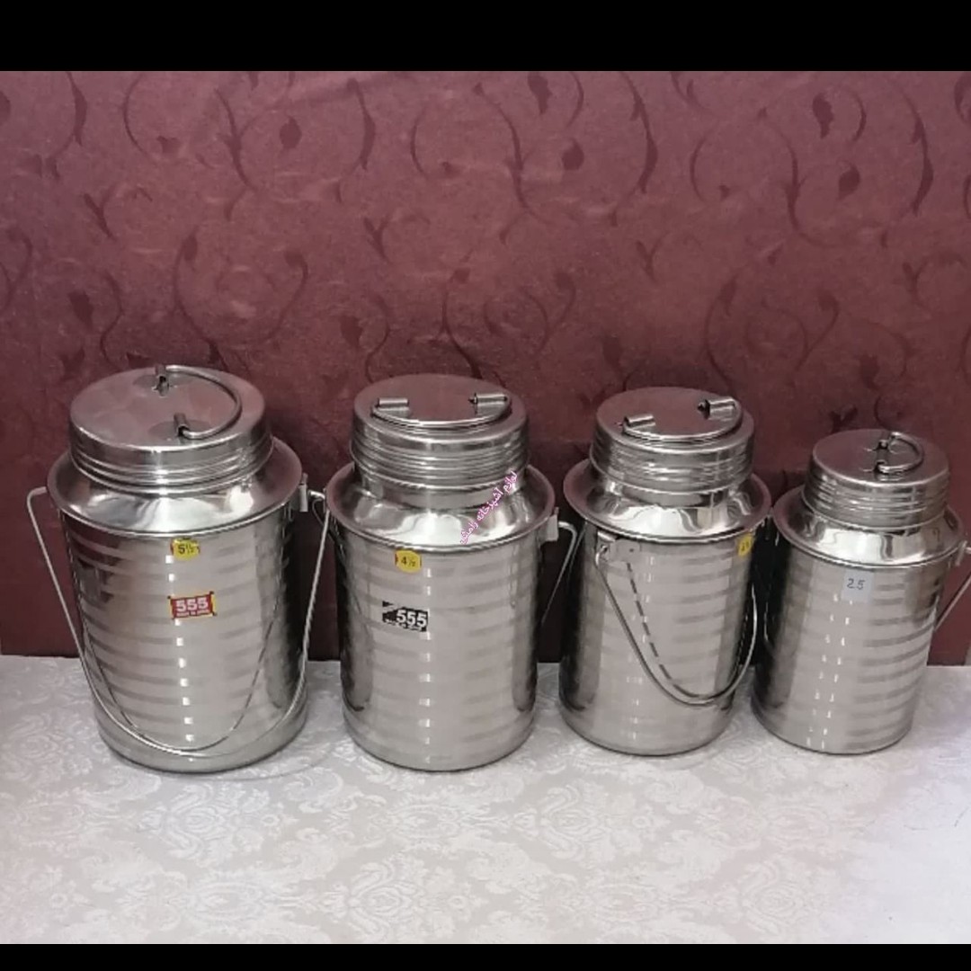 دبه استیل هندی 2و نیم لیتری