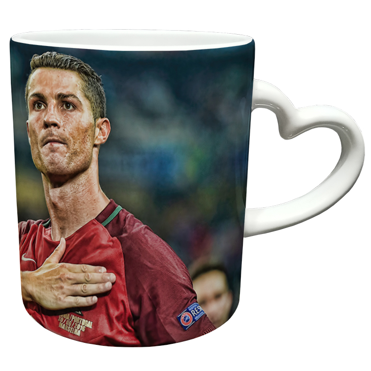 ماگ مدل دسته قلبی طرح رونالدو کد 19