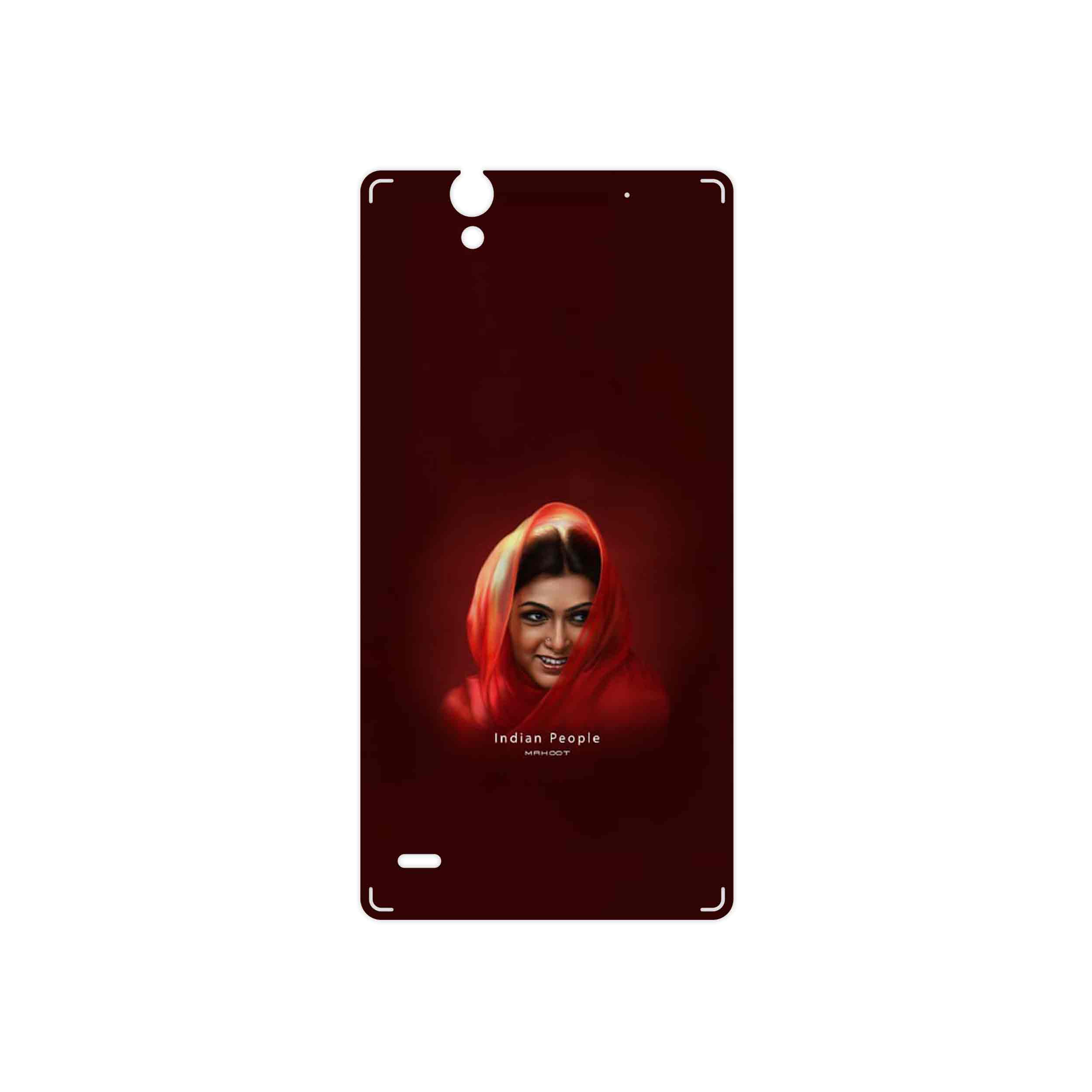 برچسب پوششی ماهوت مدل Portrait of an Indian Woman مناسب برای گوشی موبایل سونی Xperia C4