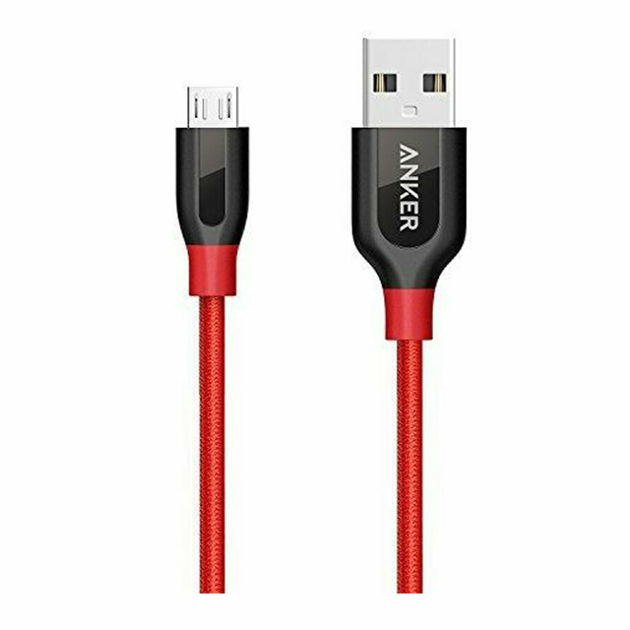 کابل 0.9 متری Micro USB انکر A8142H91 PowerLine  Red