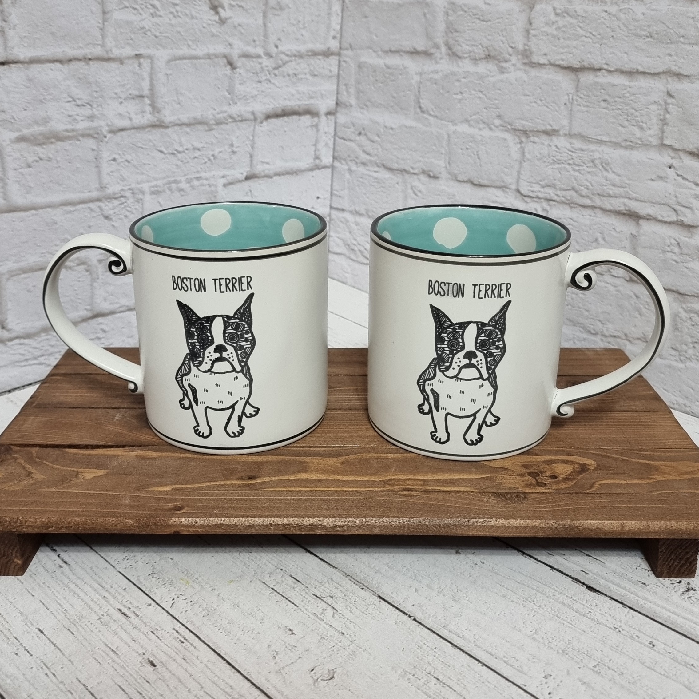 ماگ سرامیکی بزرگ بیگ ماگ سرامیکی داخل خال خالی  طرح بولداگ