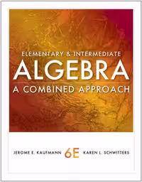 خرید و دانلود نسخه کامل کتاب Elementary and intermediate algebra : a combined approach.