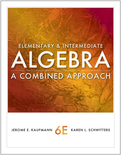 خرید و دانلود نسخه کامل کتاب Elementary and intermediate algebra : a combined approach.