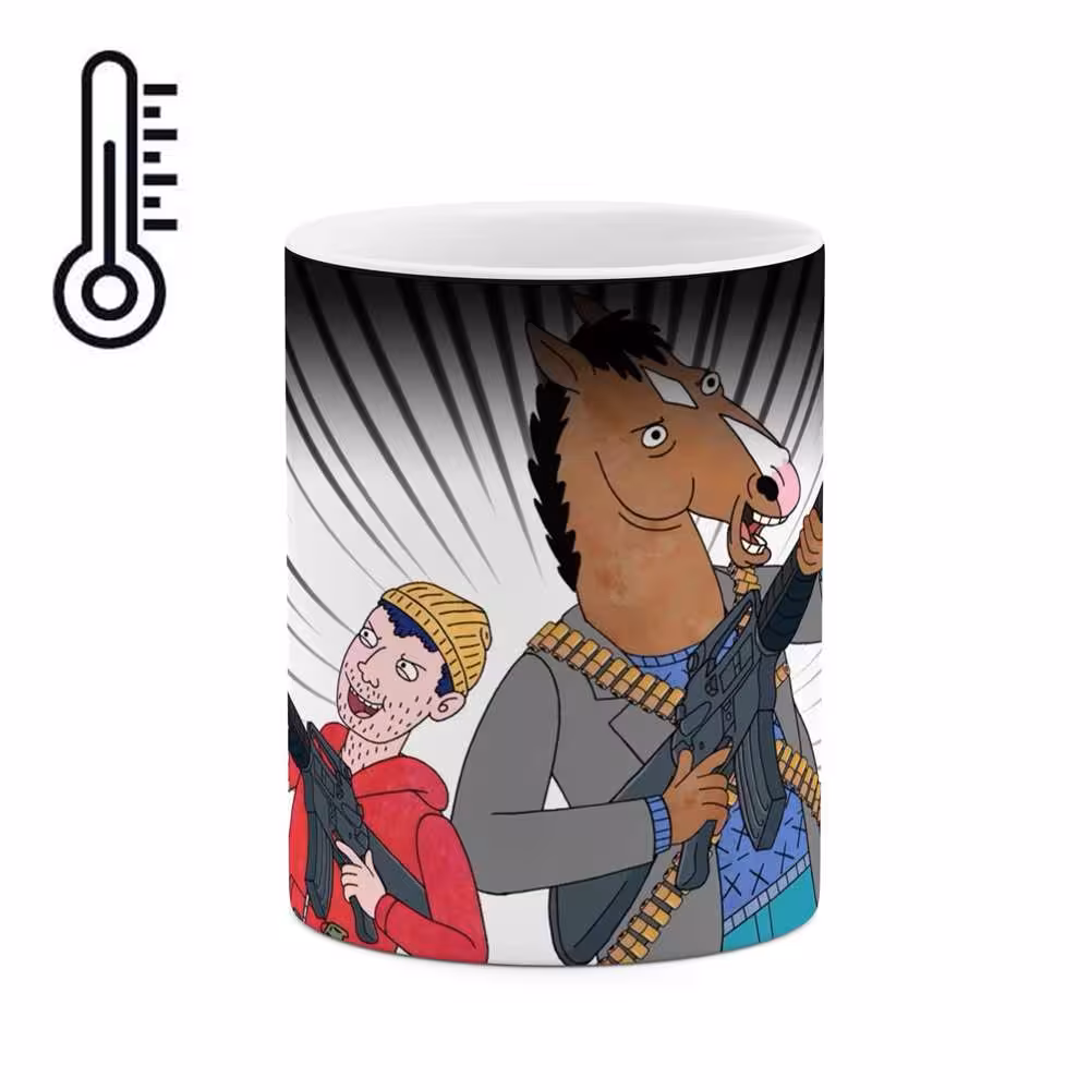 ماگ حرارتی طرح انیمیشن BoJackHorseman مدل mgph12081