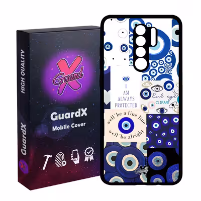 کاور گارد ایکس طرح چشم نظر مدل Glass10430 مناسب برای گوشی موبایل شیائومی Redmi 9/9 Prime/Poco M2