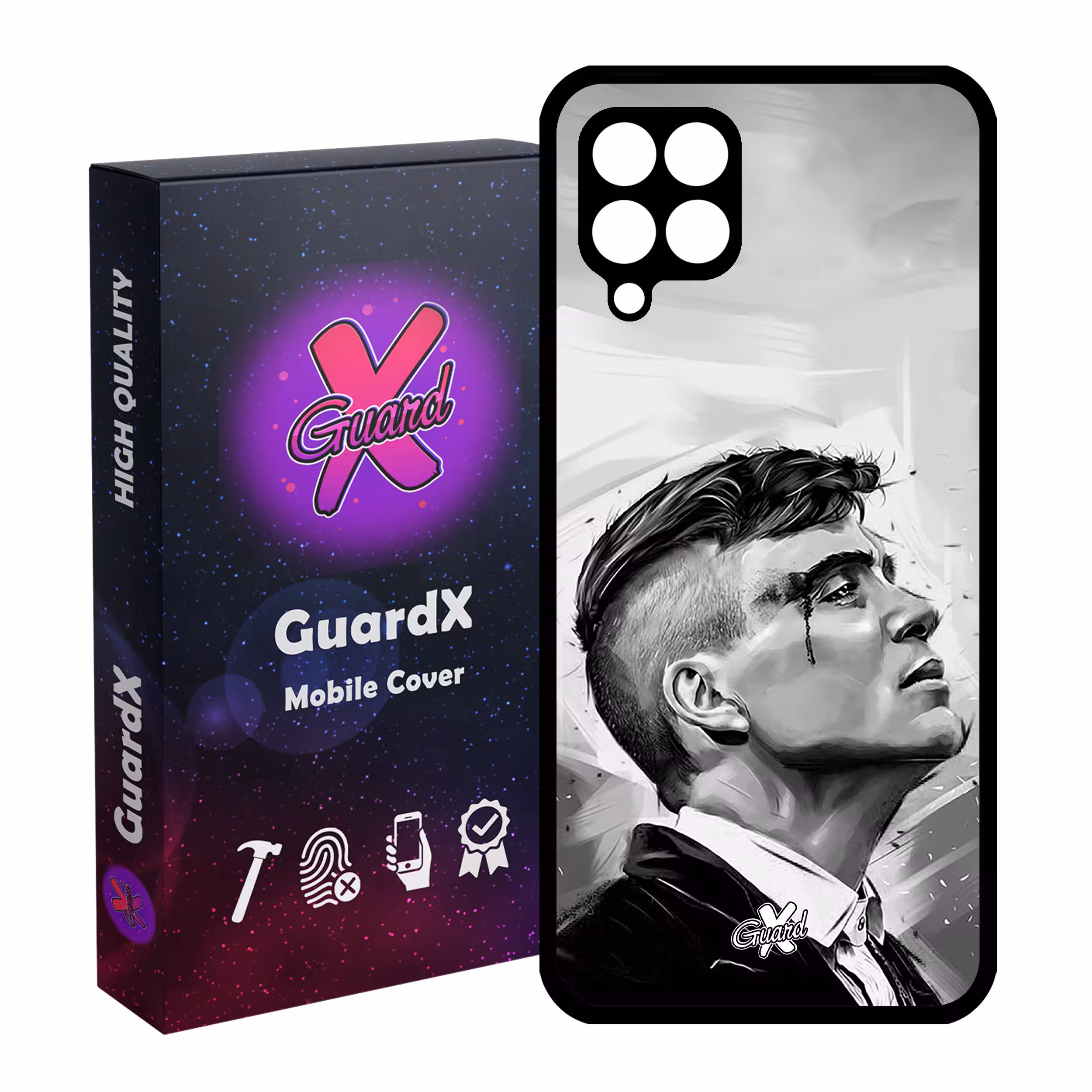 کاور گارد ایکس طرح Peaky Blinders مدل Glass10132 مناسب برای گوشی موبایل سامسونگ Galaxy A12