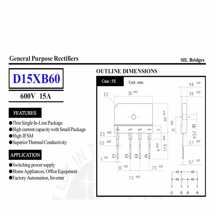 پل دیود مدل D15XB