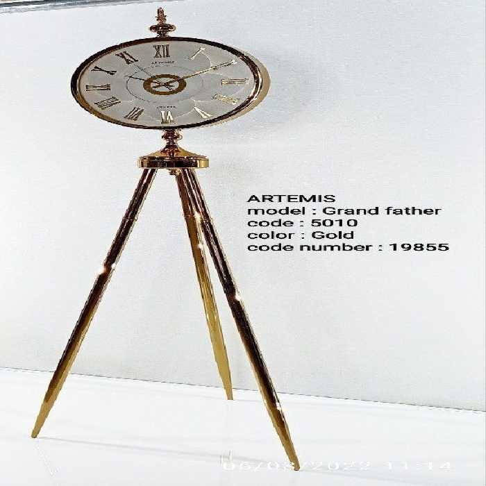 ساعت ایستاده آرتمیس کد 5010 Gold White طلایی سفید