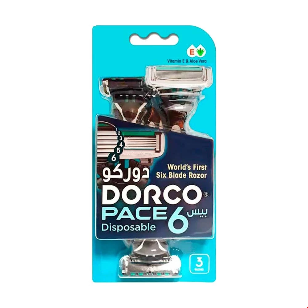 خودتراش مردانه مدل 6 تیغ دورکو بسته 3 عددی