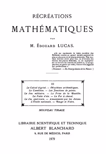 خرید و دانلود نسخه کامل کتاب Récréations mathématiques, volume 3