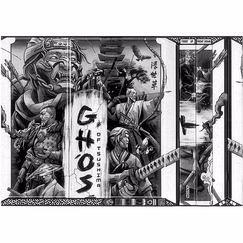 اسکین پلی استیشن 4 فت طرح Ghost of Tsushima