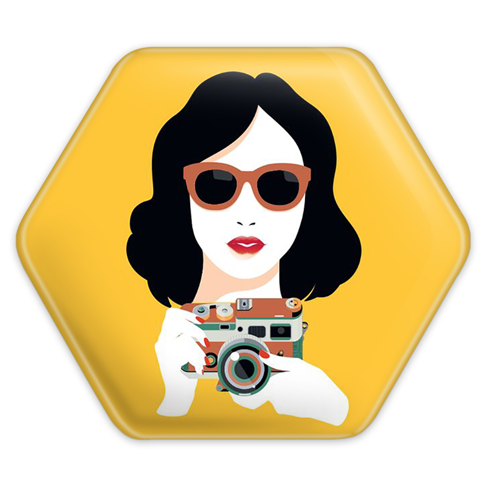 پیکسل خندالو طرح دوربین مدل شش ضلعی کد 1716