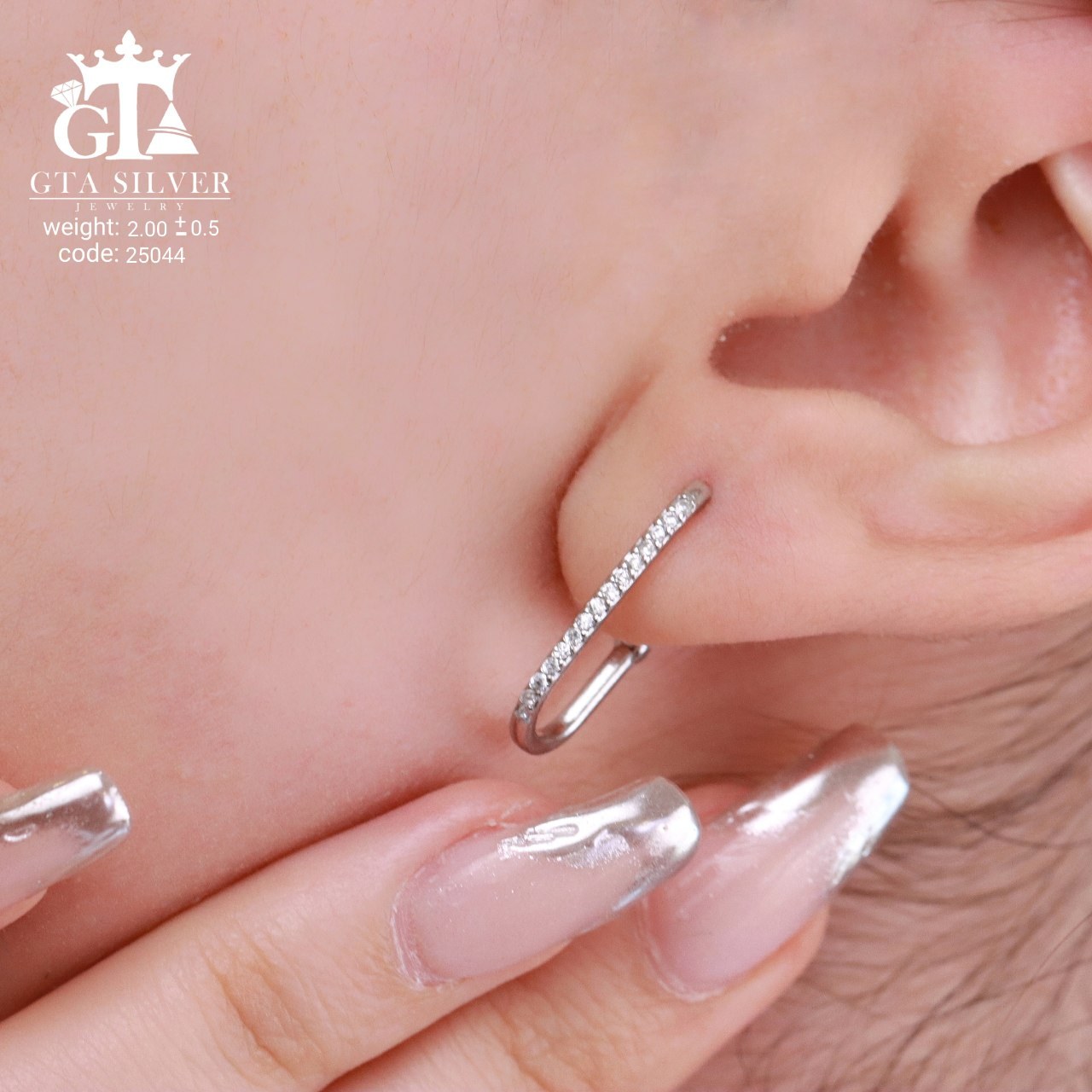 گوشواره نقره میکرو 10384-2.5