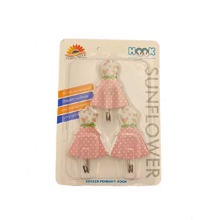 آویز حوله هوک طرح لباس کد 4 بسته 3 عددی