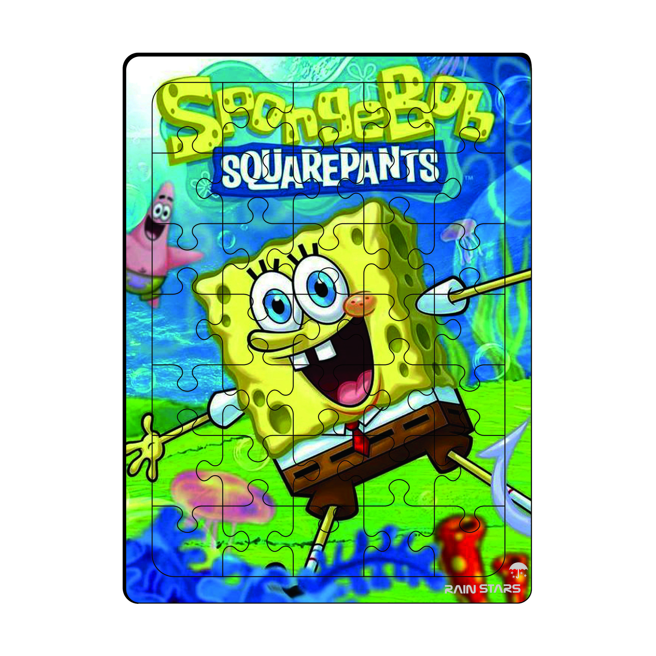 پازل 35 تکه رین استار مدل چوبی باب اسفنجی