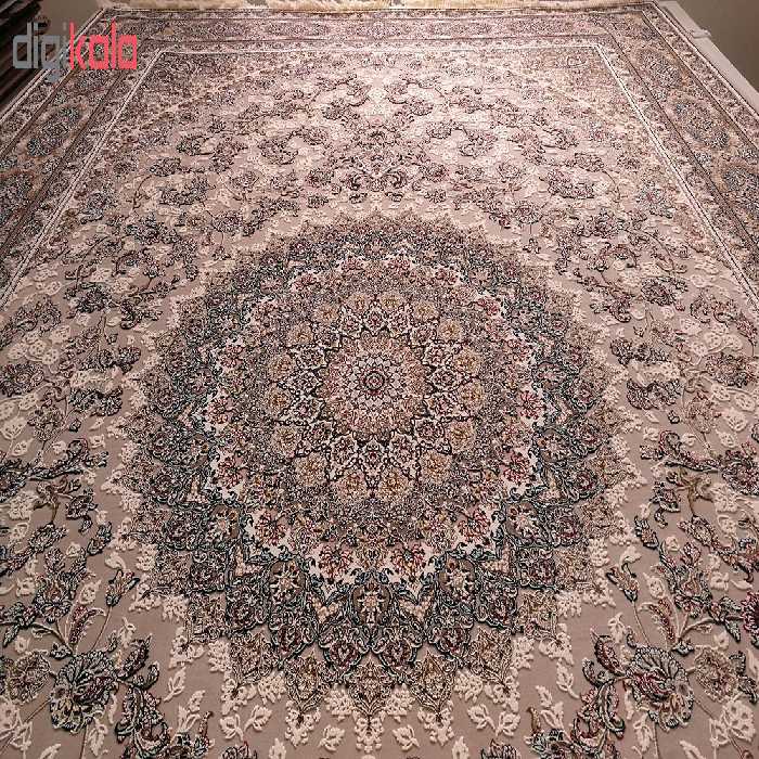 فرش ماشینی زمرد مشهد مدل MOS008 زمینه موزی