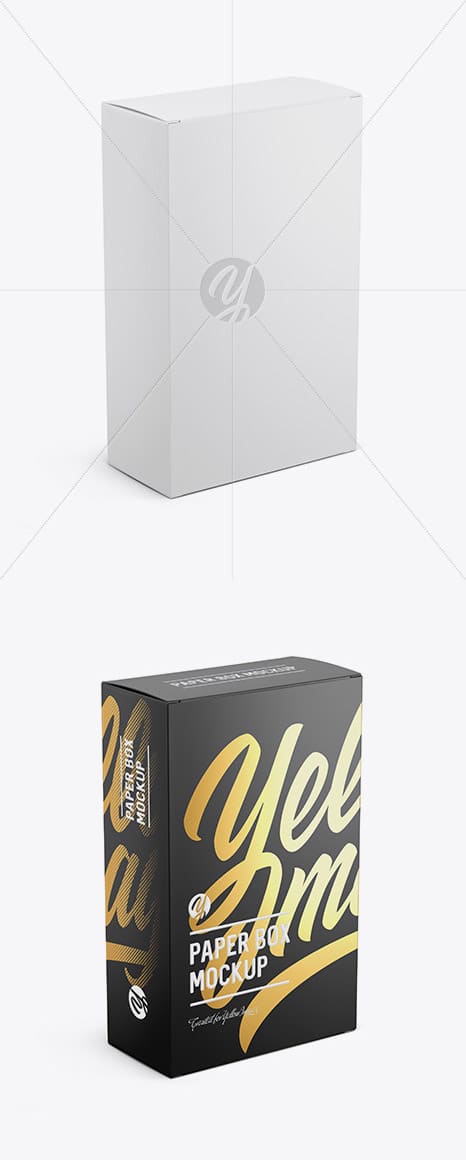 دانلود موکاپ جعبه Matte Box Mockup – Half Side View