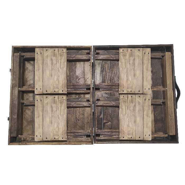 میز و صندلی سفری مدل تاشو چوبی مجموعه 5 عددی