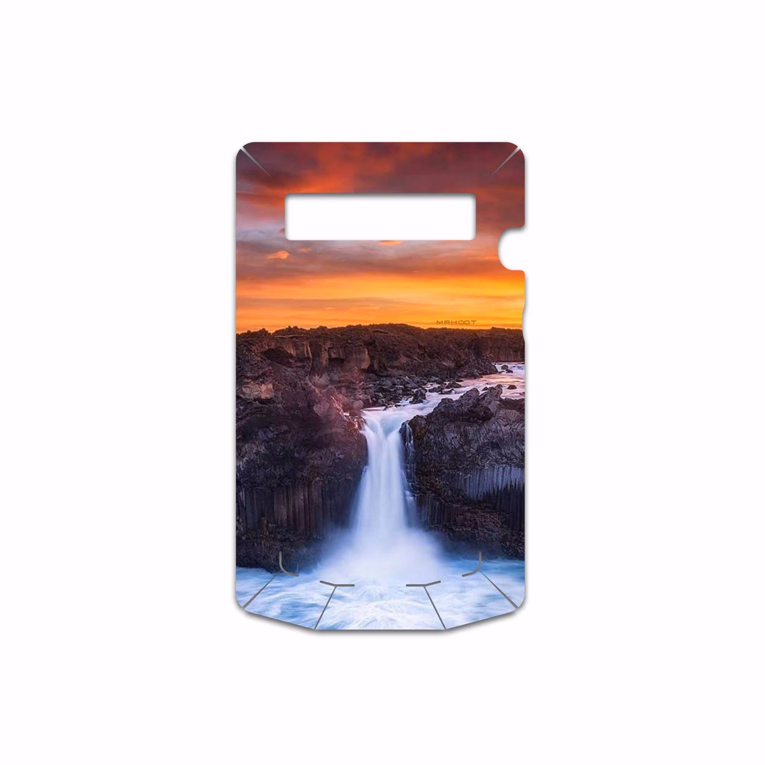 برچسب پوششی ماهوت مدل Waterfall مناسب برای گوشی موبایل بلک بری P9981